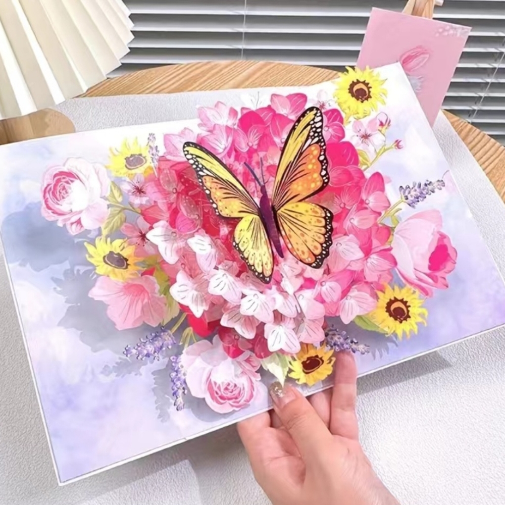 3D butterfly popup card